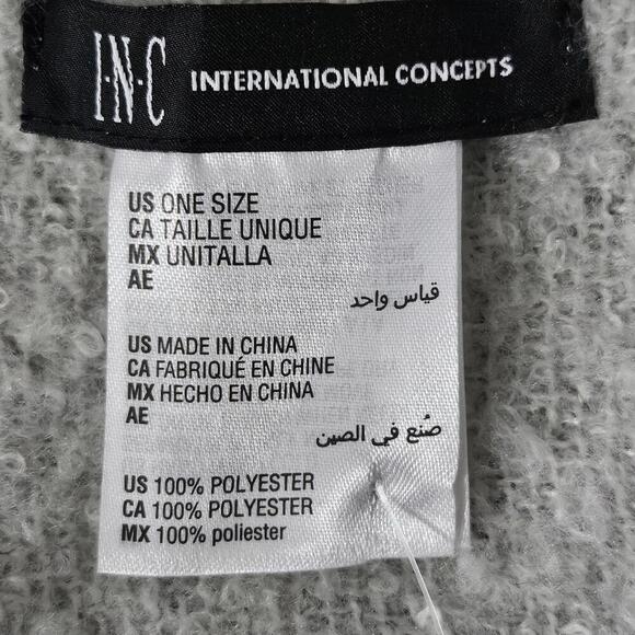 2/$30 INC International Concepts Gray Faux Pearl Embellished Bias Wrap One Size - Picture 4 of 6